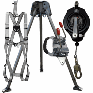 T3 Tripod, AB15RT 15m Fall Arrest Winch, T05T Brackets and Rescue Harness