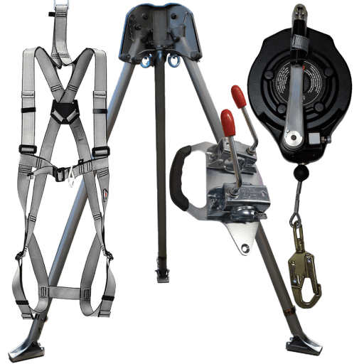 T3 Tripod, AB15RT 15m Fall Arrest Winch, T05T Brackets and Rescue Harness
