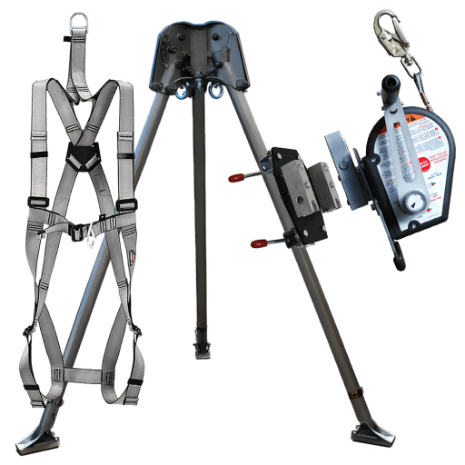 T3 Tripod, 60005 30m Personel Winch, T05TW2 Brackets and Rescue Harness