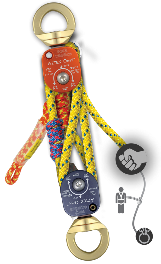 AZTEK Pulley Kit (1-Pulley Set, 1-Rope Set, 1-Aztek Bag)